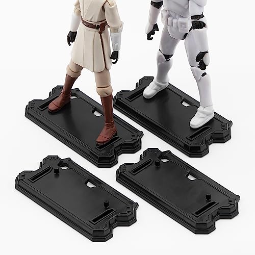 NC EBCO 30 Pieces Action Figure Display Stands Black Doll Model Support Stand for 3.75 inch Action Figures