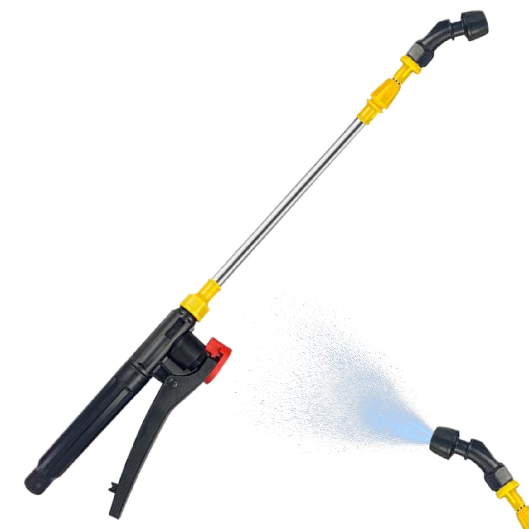 Pesoncarl Wands, Sprayer Wand, 17.7-31.5" Telescopic Stainless Steel Watering Wand, High Pressure Water Hose Sprayer Nozzle for Gardening Farming Cleaning Simple Curved Nozzle