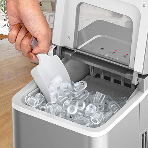 GOPLUS Eiswürfelmaschine, 12kg in 24 Std. Eiswürfelbereiter mit Selbstreinigung, 9 Eiswürfel in 8 Min, Ice Cube Maker… – Bild 7