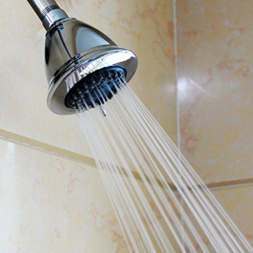 High Pressure Multifunction Shower Head - 4″ Anti-Clog Fixed Chrome Showerhead - Adjustable Metal Swivel Ball Joint With Filter - Ultimate Shower Experience Even At Low Water Flow & Pressure #TOP3