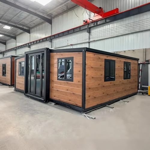20ft Prefab Tiny Home for Sale 2 Bedroom Mobile Modular Tiny Home with 1 Full Bathroom & Kitchen, Expandable Container House to Live in for Adults Off-Grid Living, Prefabricated Foldable Tiny House - Image 3