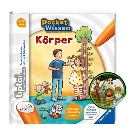 Collectix Tiptoi Pocket Wissen - Cuerpo: libro infantil + pegatina de animales Cover