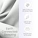 Hooga Grounding Sheet, Organic Fitted Grounded Sheet for Improved Sleep, Pain Relief - Earth Connected Bedding 78”x80”x15” King Size, Pure Silver Fiber and Cotton, Grounding Cord Included. Off White