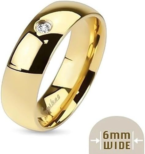 Miniatura 4 de His & Her 14K.G.P., conjuntos de anillos de compromiso y de bodas de 3 piezas en acero inoxidable para mujer y hombre.