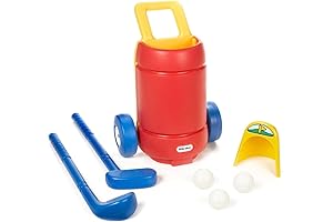 TotSports Kids Golf Club Set: Easy Hit Club, 2 Plastic Golf Clubs, 3 golf balls