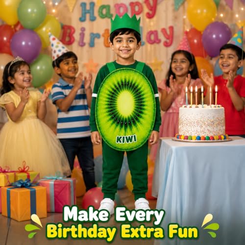 Image of Raj Costume Kids Fruit & Vegetable Fancy Dress Costume | Soft Felt Fruit and Vegetable Cutout Costume for Boys & Girls | School Annual Function