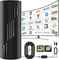 2200+ Miles Range TV Antenna, 2025 Strongest Digital TV Antenna Indoor/Outdoor with Amplifier Signal Booster, HDTV Antennas for Local Channels for Smart and Old TVs-38ft Coax Cable-Support 8K 4K 1080p