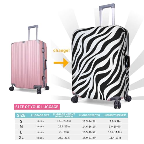 Zebra Print Luggage Cover Washable Suitcase Cover Anti-Scratch Luggage Protector Covers Elastic Luggage Identify for Suitcase XL fits 29-32 Inch Luggage2