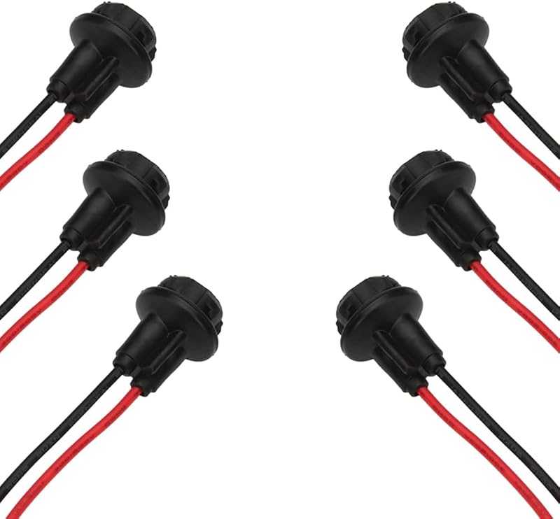 Soquete T10 W5W 194 Senzeal com Fio de Cobre – 6 unidades