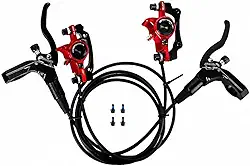 Conjunto de Freios a Disco Hidráulico para Bicicleta MTB Montanha Caliperes Dianteiro e Traseiro Kit Alavanca Freio Esqu