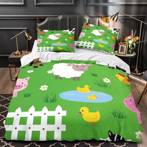 Housse de Couette Respirante Anti-Transpiration Parure de Lit 3D Fermeture Éclair 200x200 - 2