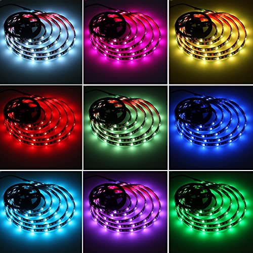 Cinta LED RGB 13.1ft 240 LED con control remoto y batería miniatura 6
