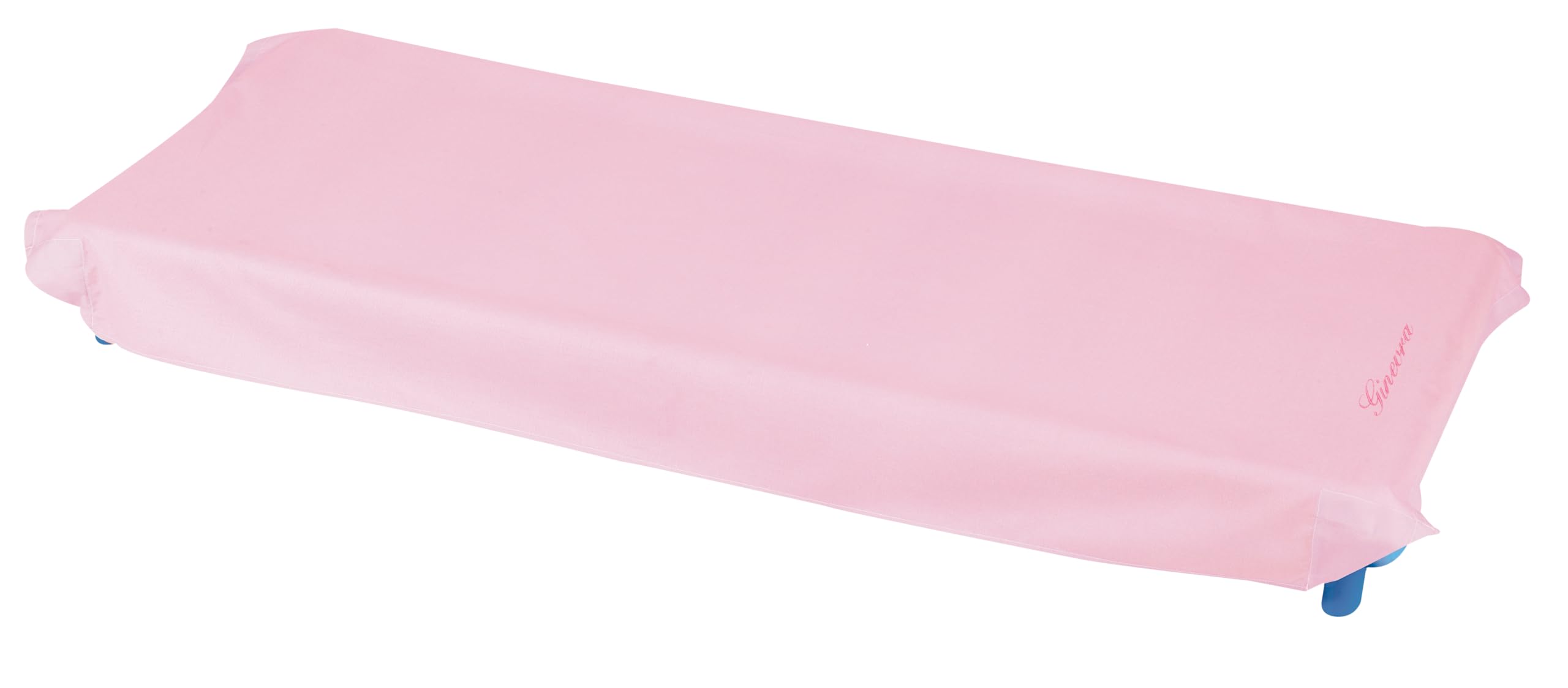 Andy & Helen - Lenzuolo sotto per brandina asilo con angoli elasticizzati da personalizzare con NOME. Misure standard 65x140 cm in 100% cotone (Rosa)