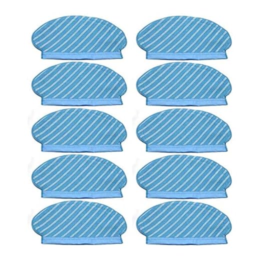 Dammsugare 10st MOP-tygkuddar som är kompatibel med EC-OVACS DeeBot OZMO 920 950 Dammsugare Delar Byte av hemtillbehör Och dess tillbehör (Color : Blue)