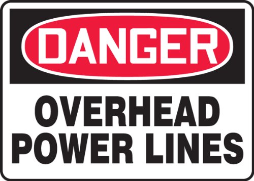 Panneau danger lignes de haute tension Accuform MELC054VA aluminium anti-UV 25x35cm