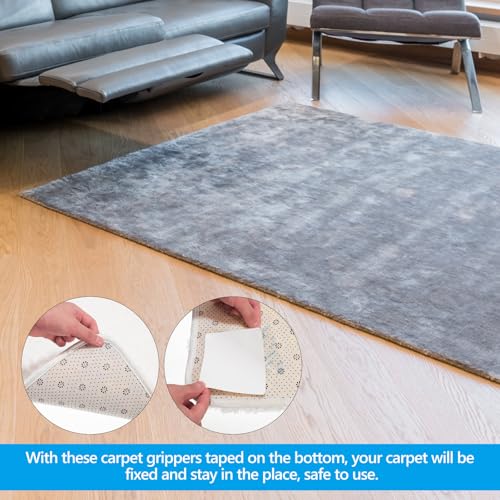 Cinta antideslizante para alfombra lavable y reutilizable con base autoadhesiva de 16 unidades 7