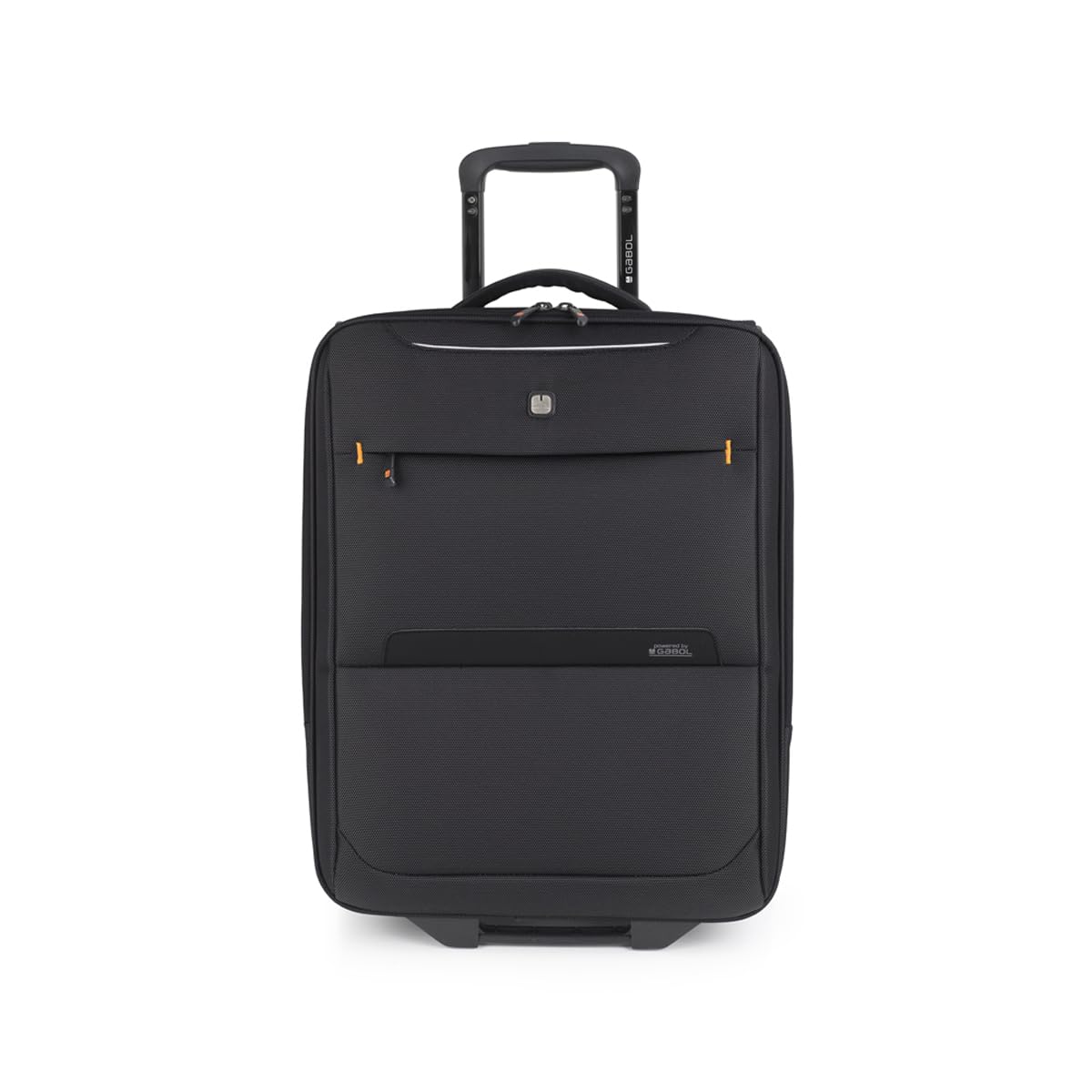 Gabol - Maletín para Portátil 17,3" con 2 Ruedas Pilots 52x38x22 cm - Capacidad 32,9L - Forro Acolchado, 2 Compartimentos y Organizador Interno - Diseño Español en Poliéster Libre de PVC - Negro