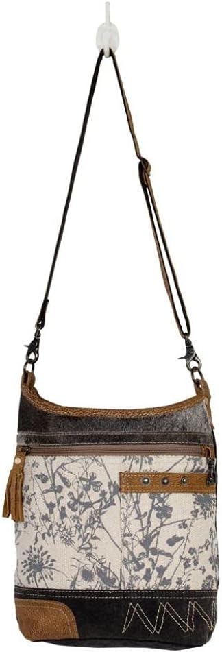 Myra Bag Floral Purses for Women - Canvas Floral Purse with Genuine Leather Accents, Casual Everyday Women’s Flower Bag - Image 4