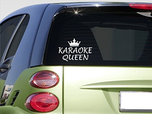 EZ-STIK Karaoke Queen 8" stickerE895 Karaoke Machine Microphone Singing Tape Player