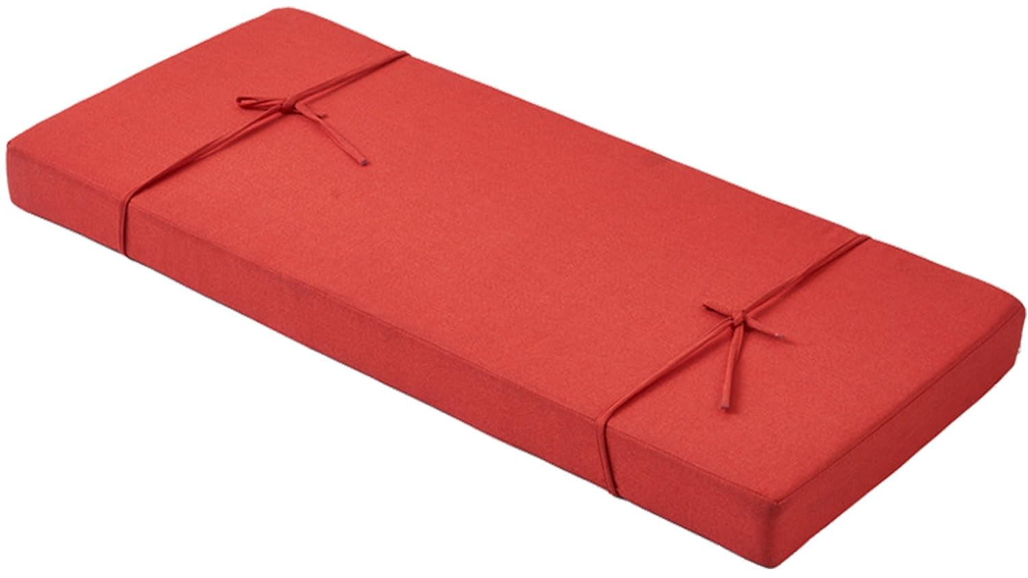 Indoor Bench Cushion - 120/150/80/90 x 30/40/50cm 2/3/4 seater Rectangle Bench Seat Pad for Bay Windows, Garden Patio, Long Chairs & Porch Furniture with Non-Slip Backing(Tangerine orange,60x35x5cm)