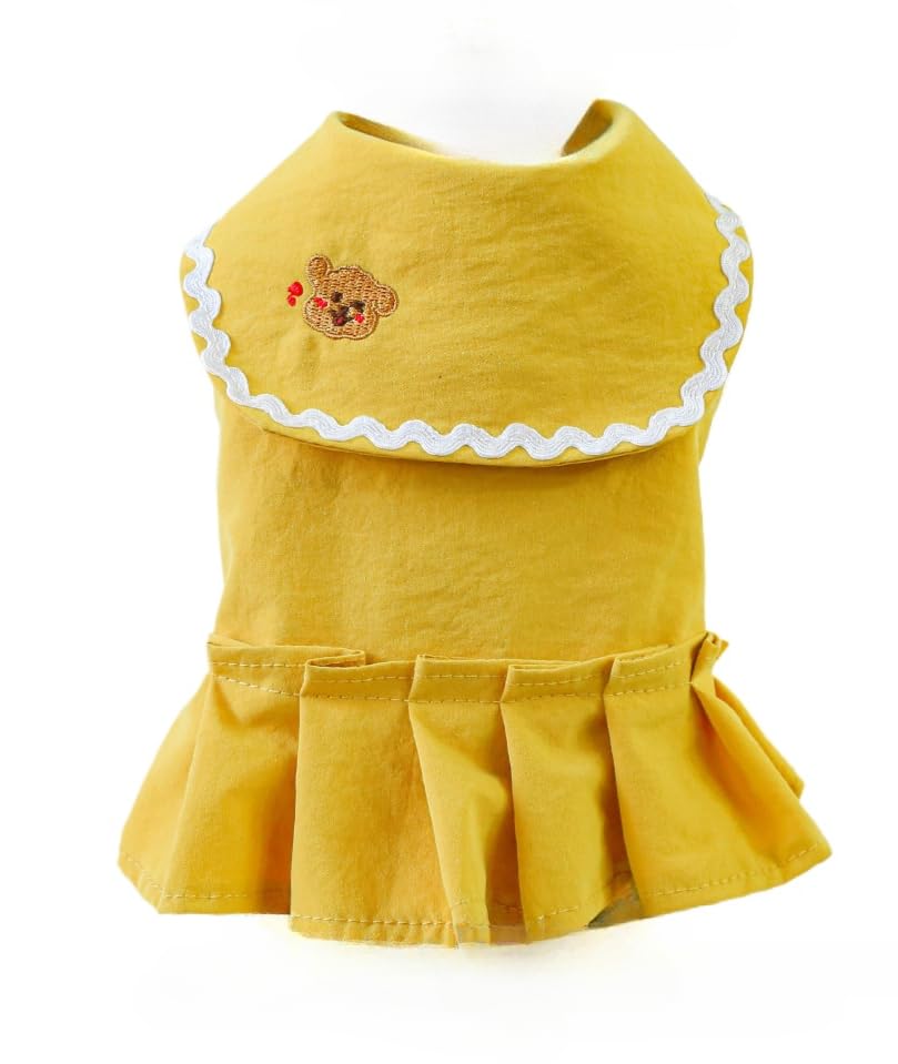 Vestido princesa para perros pequeños talla XL amarillo