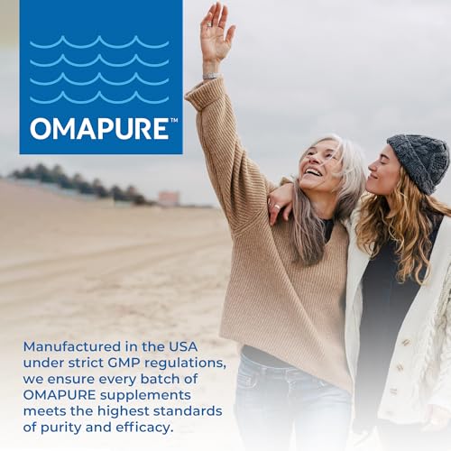 Image of OMAPURE Fish Oil Omega 3 Supplements - Triple Strength - High EPA, DHA - IFOS Lab Tested - Supports Heart & Brain Health - Burpless Capsules - Wild Caught - (3 Bottles - 120 Softgels Per Bottle)