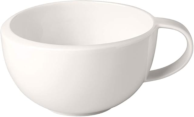 Villeroy & Boch - NewMoon coffee cup, a decorative, elegant cup for your coffee break, made from premium porcelain, dishwasher safe, white, 190 ml
