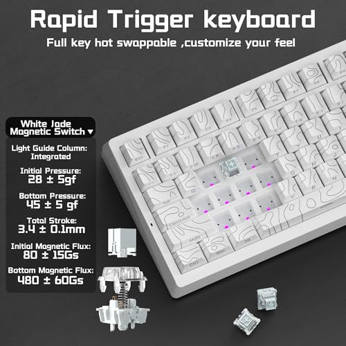 Image of LEOBOG A80 RT Ultra HE Wireless Mechanical Gaming Keyboard 75%, Tri-Mode Hall Effect Rapid Trigger Magnetic Switch Keyboard with 0.01mm Adjustable RT, Hot Swappable RGB Backlit Keyboards for PC Gamers