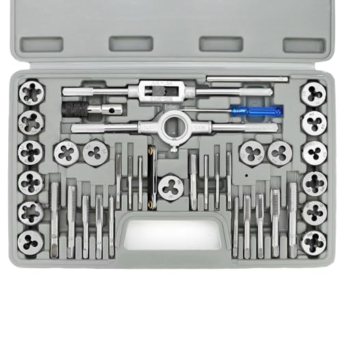 QWORK® 40-teiliges Gewindeschneider Set - Lagerstahl - Metrisch M3-M12