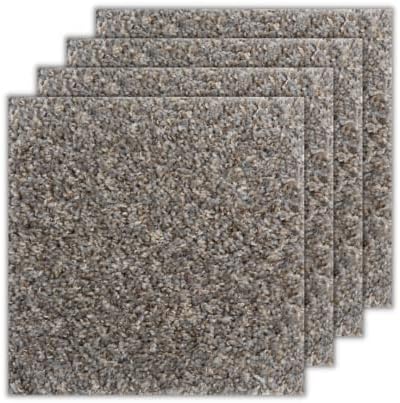 Smart Squares in A Snap Premium Soft Padded Carpet Tiles 18x18 Inch, Seamless Appearance, Peel and Stick for Easy DIY Installation, Made in The USA (10 Tiles - 22.5 Sq Ft, 388 Stonehenge)