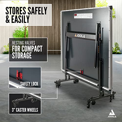 JOOLA Centric - Professional Table Tennis Table with Quick Clamp Ping Pong Net and Post Set - 10 Minute Easy Assembly - Foldable Ping Pong Table with Single Player Playback Mode - image 5