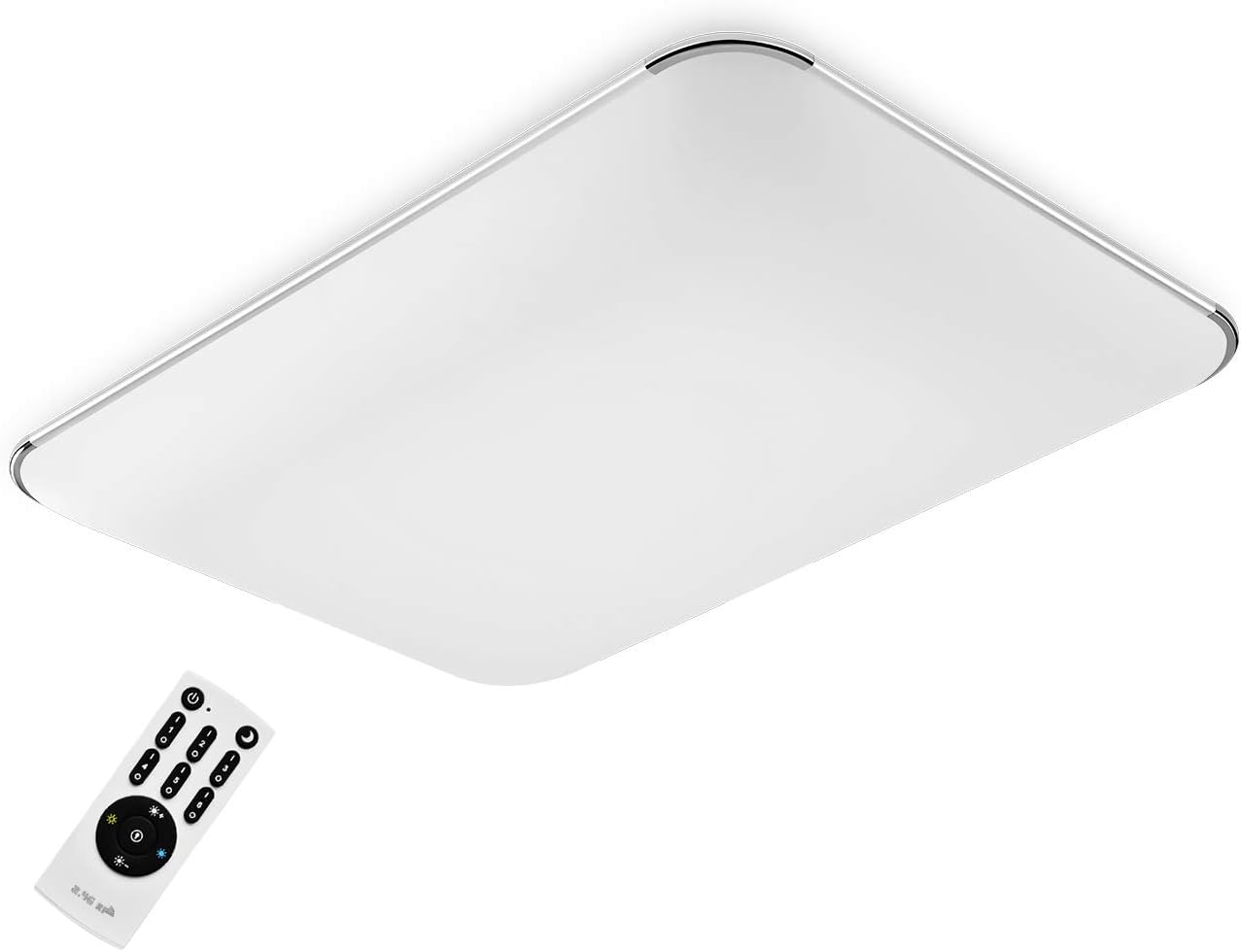Led Ceiling Lights Dimmable, 118W, LVWIT Ceiling Light Stepless Adjustable Color Temperature from 3000K to 6500K Ultra Slim Led Lights for Living Room Meeting Room Hall Lobby with Remote Control