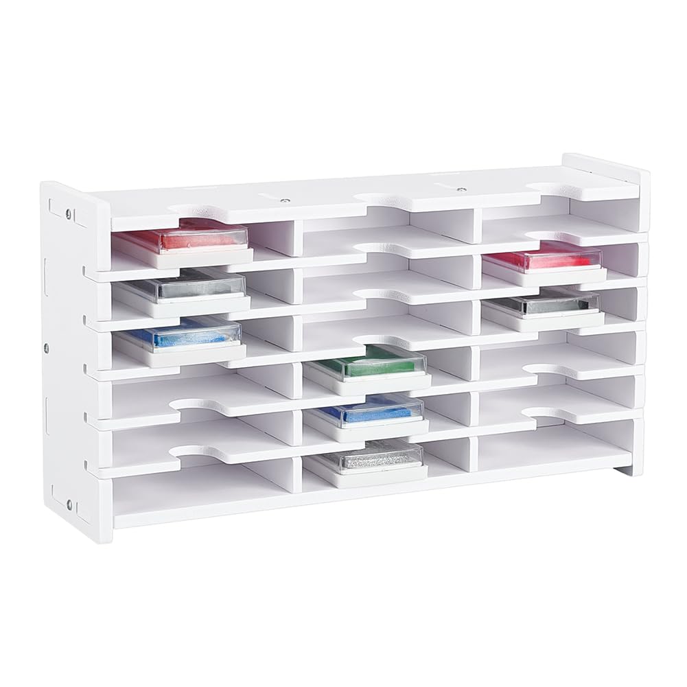 UNICRAFTALE 18 Grids Ink Pad Storage Organizer for Desktop Crafts