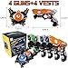 HISTOYE Laser Tag Guns Set of 4 with Vest Laser Tag Guns Toys for Kids Adults Laser Tag Set of 4 Lazer Tag Game Set 4 Players Indoor Outdoor Toys Gifts for 6 7 8 9 10 11 12+ Year Old Boys Laser Tag