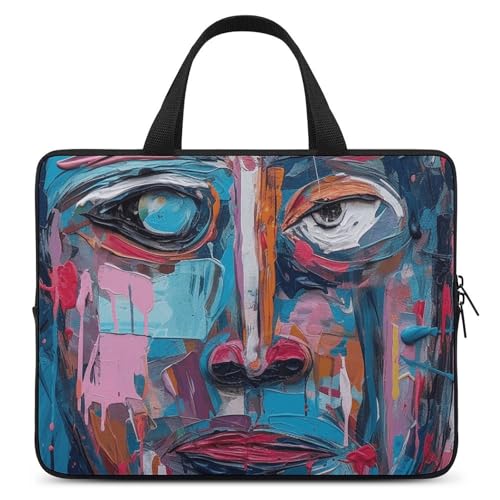 Sac à bandoulière pour ordinateur portable 30,5 cm, une sacoche élégante pêche et bleu marine