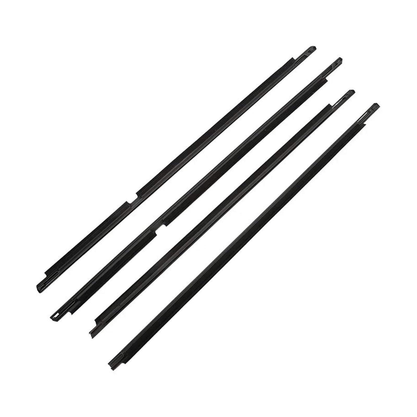Yuqudgelky Black 75740-60030 4Pcs Chrome Weatherstrip Window Rubber Trim For Toyota For Land For Cruiser Lc100 Series 1998-2007(Black)