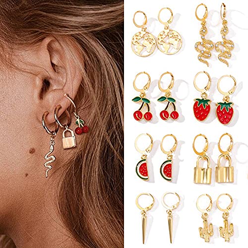 Image of Shining Diva Fashion Stylish Combo Metal Earrings for Women and Girls