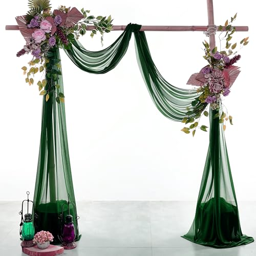 Pack of 1 Wedding Arch Drape Panel Fabric 30" x 30ft - Hunter Green by MDS - Used condition - Image 2