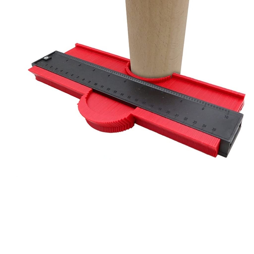 Winkelmesser Profil Konturgauge Leitung Kopierer Lineal Schneiden Vorlage Bau Holzbearbeitungsmessgerät Keramische Kachelfliesen Werkzeug 1. (Color : 10 Inch Red)