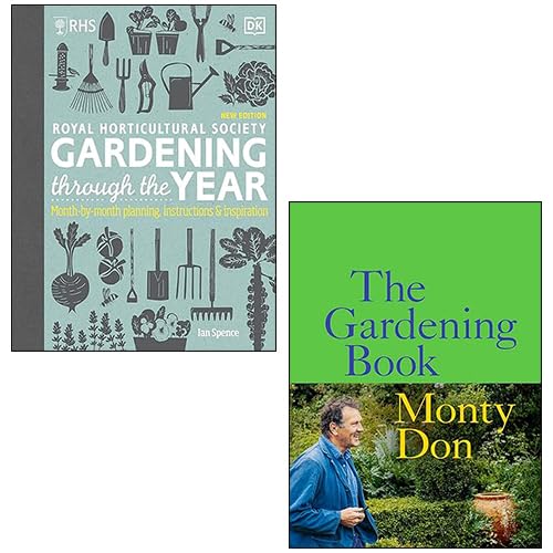 RHS Gardening Through the Year By Ian Spence, The Gardening Book By Monty Don 2 Books Collection