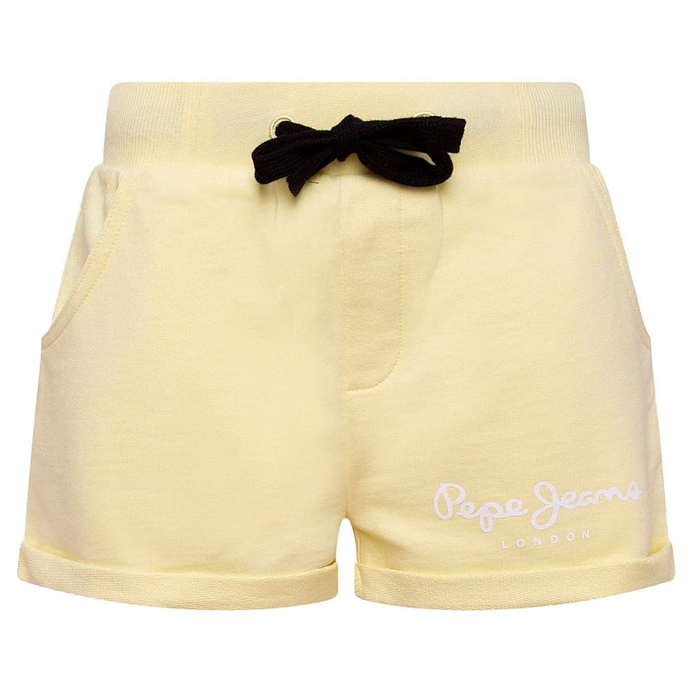 Pepe Jeans- PANTALÓN Corto PG800731 043 Yellow- PANTALÓN Corto DE ALGODÓN para NIÑA (14 AÑOS)