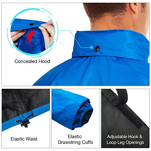 Image of TIDEWE Rain Suit, Waterproof Breathable Lightweight 2 Pieces Rainwear