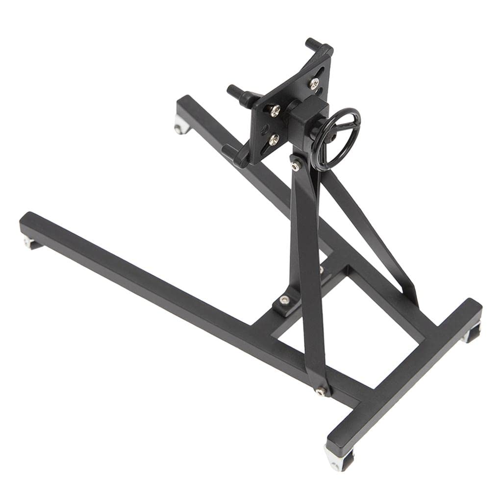 Sharplace Rotatable Simulated Stainless Steel V8 Motor Engine Flip Maintenance Repair Bracket Stand Lightweight Accessory, Black