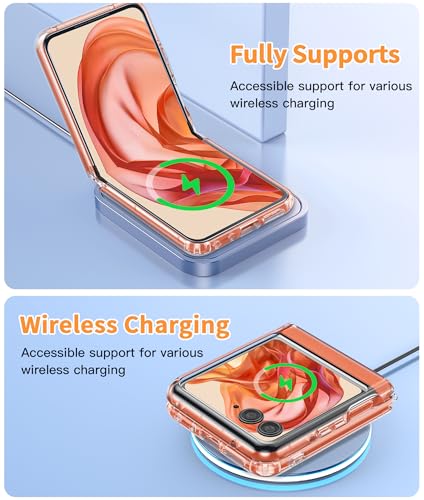 Image of Back Case Anti Fall Shock Absorbing Anti Scratch Slim Hard PC Protective Cover for Motorola Razr 50 -Transparent