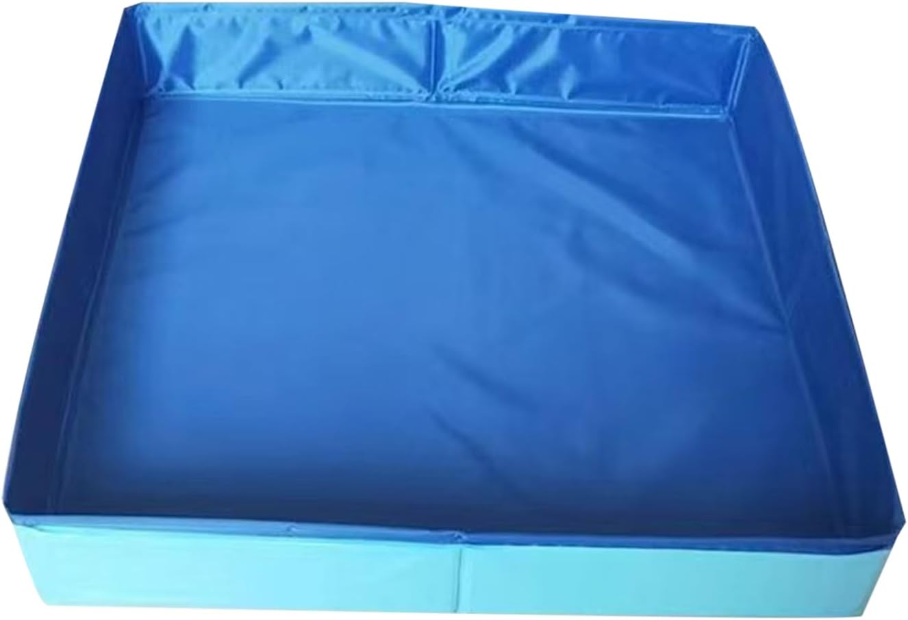 Dog Paddling Pool 50x50x10cm PVC Folding Pet Swimming Pool Dog Swimming Pools Square Non-Inflatable Foldable Pet Bath Pools Safe for Home Yard Garden Outdoor Summer