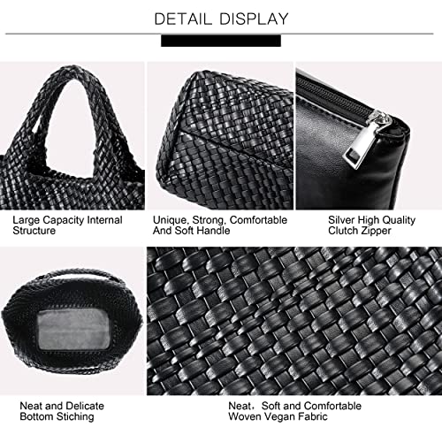 Image of Vegan Leather Purses for Women, Handmade Purses and Handbags Summer Beach Travel Tote Shoulder Bag | WOVEN