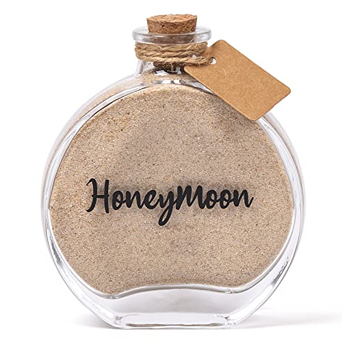 TUNGURIS Honeymoon Sand Keepsake Jar，Bridal Shower Gift, Wedding Gift, Engagement Gift, Honeymoon Gift, Travel Gift for Couples, Newlywed, Fiance(Gift Box Includes) - 100ml Glass Deal