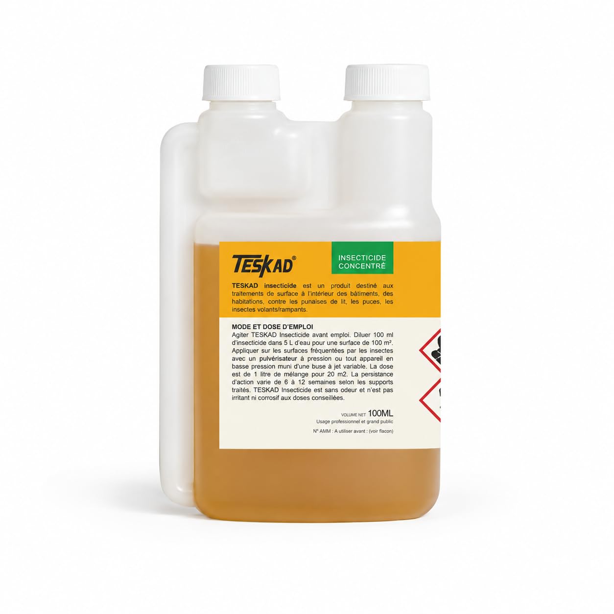 Insecticide Ultra Concentré 100 ml – Formule Puissante à Diluer – Action Choc Contre Punaises de Lit, Insectes Rampants et Volants