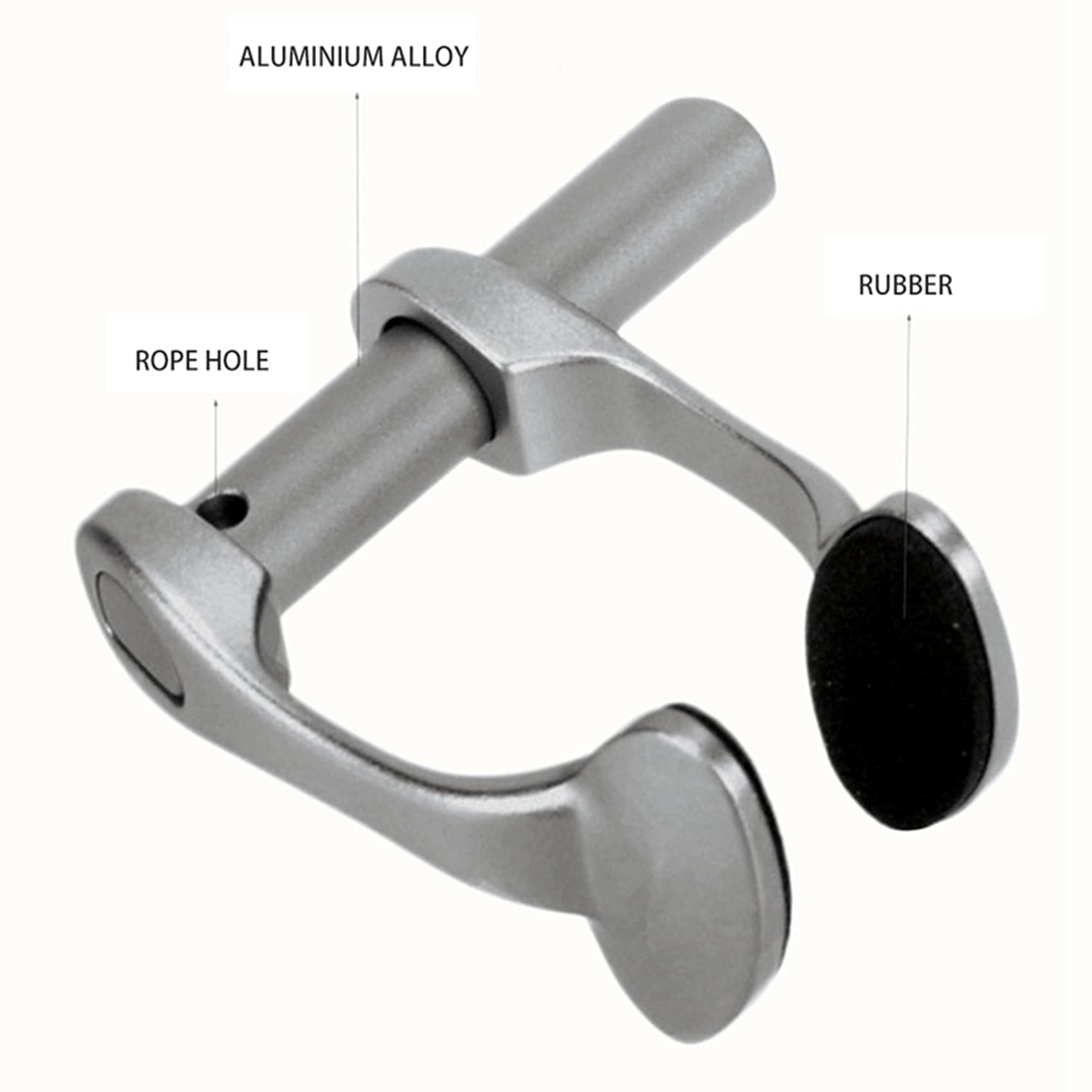 Wuden 2X Aviation Aluminum Free Diving Nose Clip Diving Surfing Swim Nose Clips Non-Slip Silicone Pad at Both,Silver