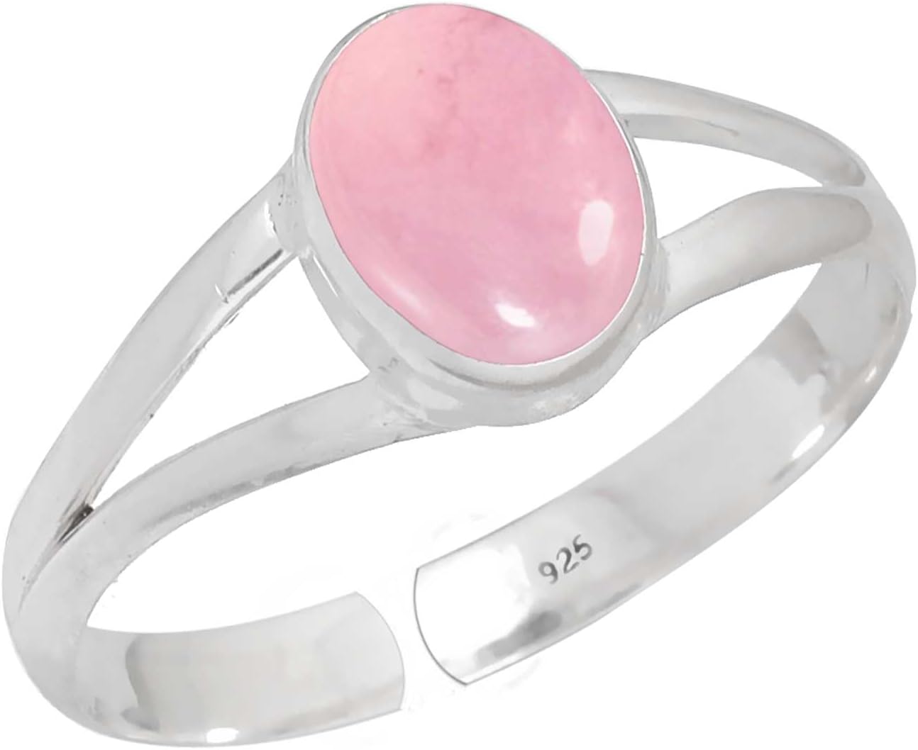 Handmade Genuine 925 Sterling Silver Adjustable Ring Natural Gemstone Amber, Turquoise, Pearl, Garnet Oval Boho Jewelry For Women